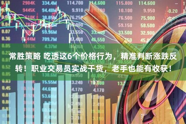 常胜策略 吃透这6个价格行为，精准判断涨跌反转！职业交易员实战干货，老手也能有收获！