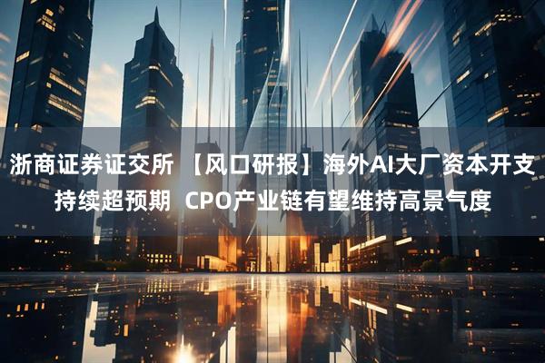 浙商证券证交所 【风口研报】海外AI大厂资本开支持续超预期  CPO产业链有望维持高景气度